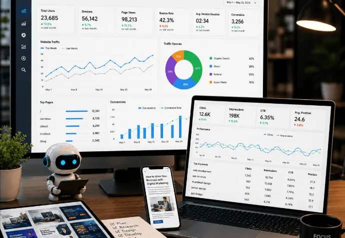 SCT NEXUS digital growth dashboard for web design and SEO services